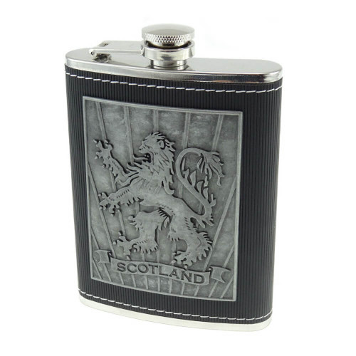 GA-HF2009 Scottish Lion Rampant Whiskey Hip Flask ShamrockGift.com