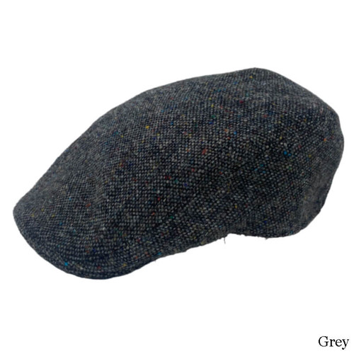DTC2 Donegal Tweed Flat Touring Cap Grey ShamrockGift.com