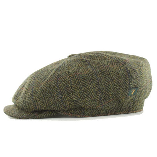 MWDC27 Herringbone Eight Panel Newsboy Cap in Green ShamrockGift