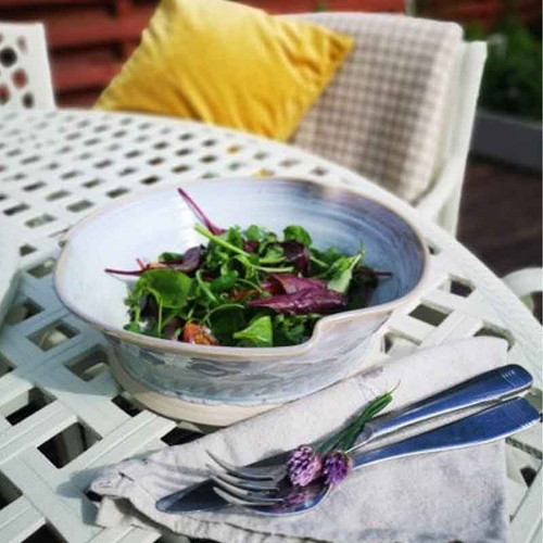 CAP-0260 Handmade Pottery Oilean Salad Bowl ShamrockGift.com