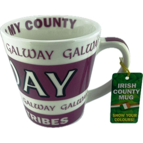 JCW-25735 Irish Porcelain Mugs with Ireland Counties Design Galway Country ShamrockGift.com
