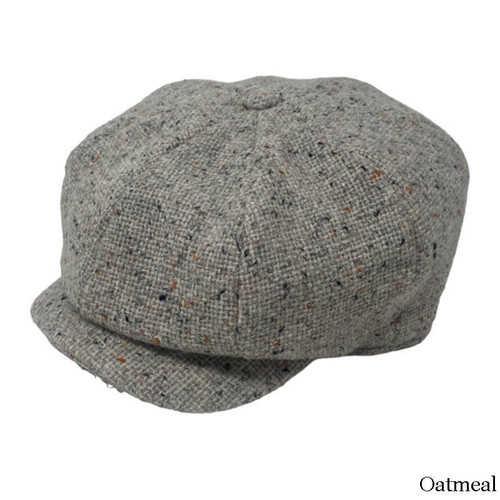 JP2 Eight Piece Tweed Men Cap Online Oatmeal ShamrockGift.com