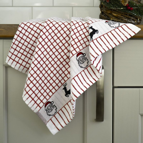 706J-52SAN Irish Jacquard Woven Tea Towel ShamrockGift.com