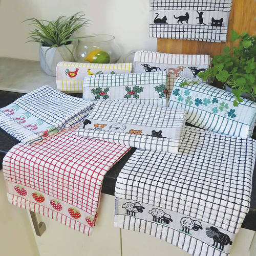 706 Irish Jacquard Woven Tea Towel ShamrockGift.com