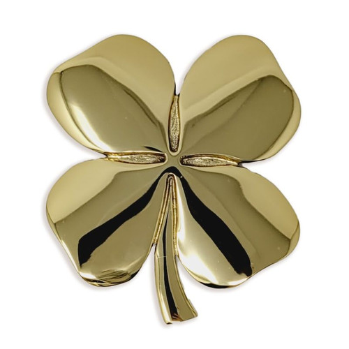 EWH114-GOLD-Finish Lucky Clover Wall Hanging with Irish Blessing ShamrockGift.com