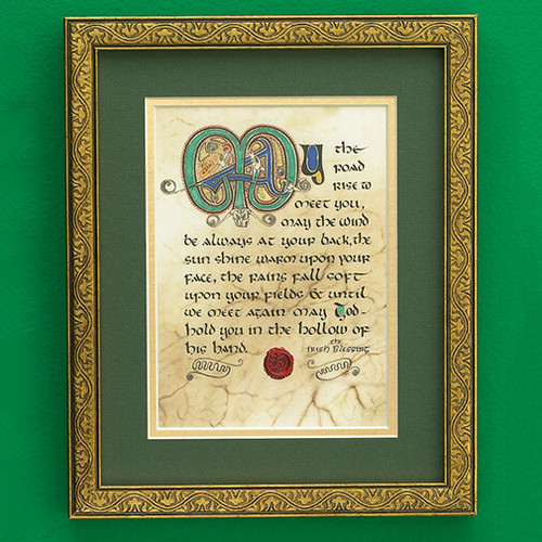 CC-4101GGR Irish Blessing Wall Art Print Shamrockgift.com