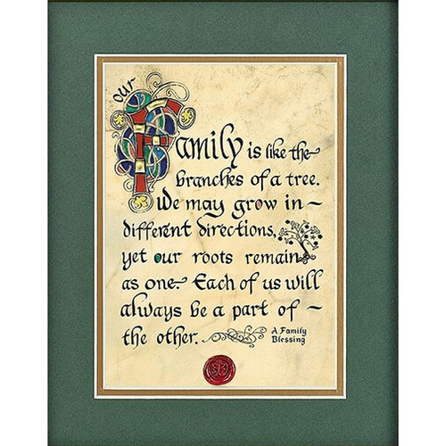 CC-4356GGR Irish Family Blessing Wall Art  Shamrockgift.com