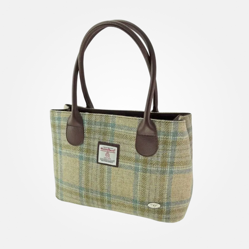 GA-LB1003-COL132-BEIGE STEWART Glen Appin Classic Harris Tweed Handbag ShamrockGift.com