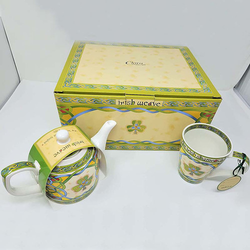Irish Shamrock Mug and Teapot Set CL-TeaSet40 Shamrockgift.com