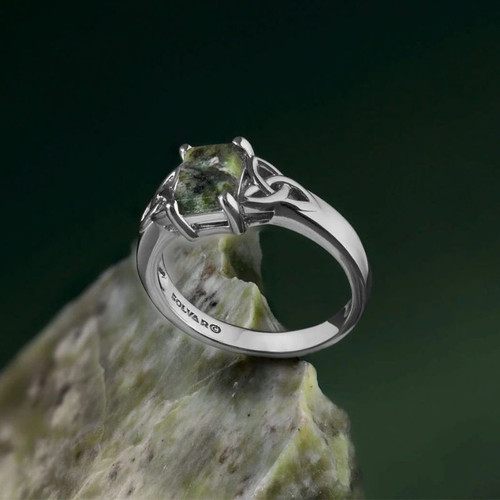 Trinity Knot Connemara Marble Irish Ring Shamrockgift.com