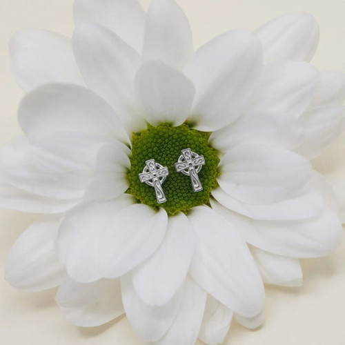 Holy Communion Celtic Cross Earrings S33387 ShamrockGift.com