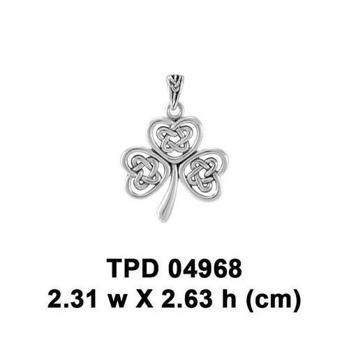 Celtic Knot Lucky Shamrock Pendant GS-TPDG49682-set ShamrockGift.com
