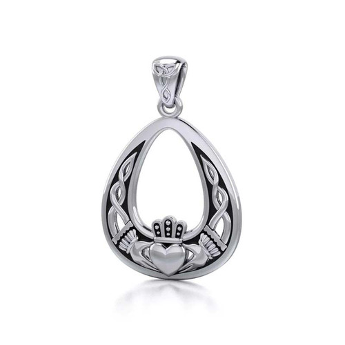 Claddagh Celtic Drop Pendant GS-TPGD130345-set  ShamrockGift.com