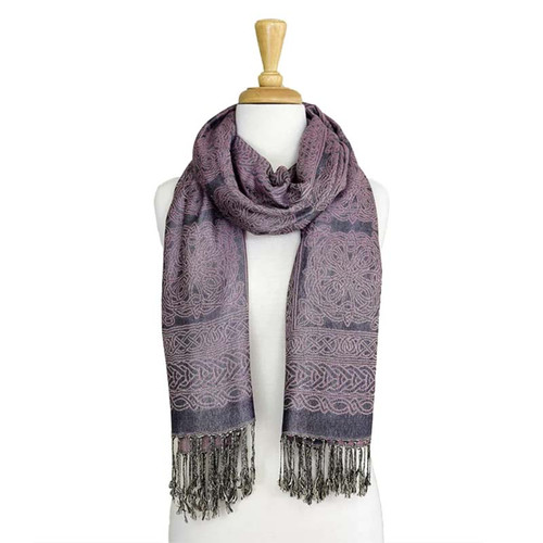 Lavender Trinity Knot Viscose Scarf BIL-BC1702-5 ShamrockGift.com