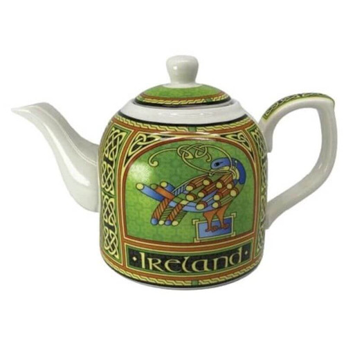 CL-79-362 Bone China Celtic Peacock Teapot ShamrockGift.Com