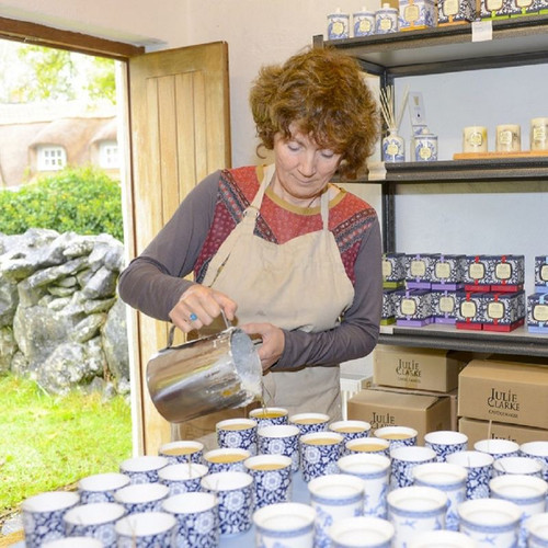 Fine Porcelain Natural Wax Peacock Candle workshop Shamrock Gift