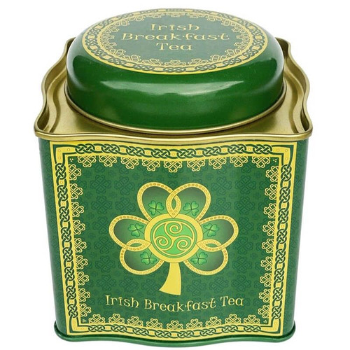 Irish Breakfast Teabag Tea Vintage Shamrock Tin Front View Shop on Shamrockgift.com