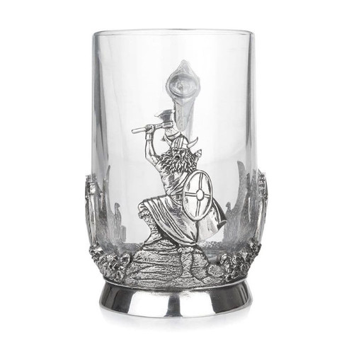 Viking Pewter Glass Beer Tankard side Shamrock Gift