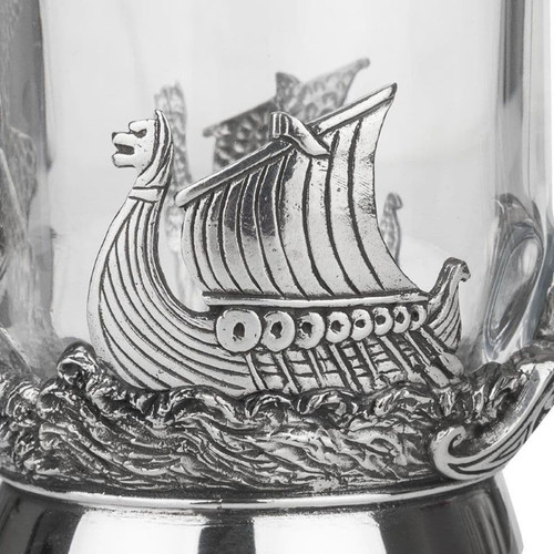 Viking Pewter Glass Beer Tankard zoom Shamrock Gift