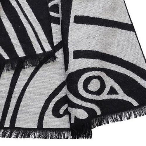 Celtic Book of Kells Black Wrap Scarf  zoom ShamrockGift.com
