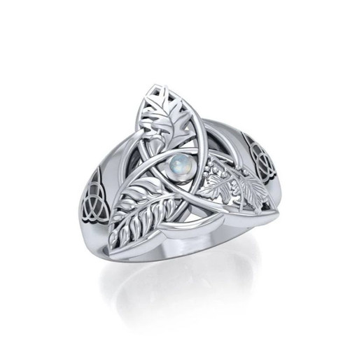 GS-SetRing1 Silver Celtic Knot Ladie Ring ShamrockGift.com