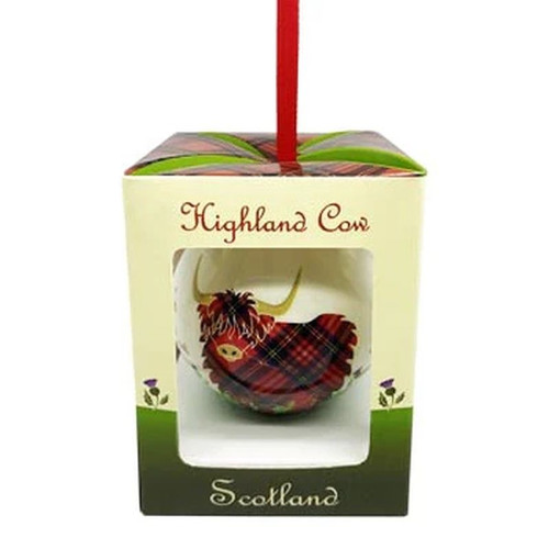 Highland Cow Christmas Bauble CL-88-409   ShamrockGift.com