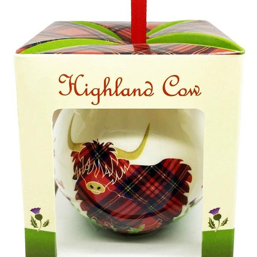 Highland Cow Christmas Bauble CL-88-409   ShamrockGift.com