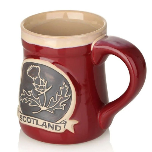 Scotland Thistle Stoneware Cofeee Mug GA-RED PT1009 ShamrockGift.com