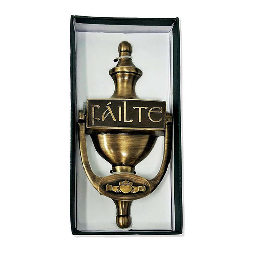 Failte Cladagh Irish Door Knocker EDK102-AB ShamrockGift.com