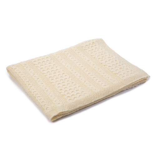AWT910 Cable Honeycomb Aran Throw Cozy ShamrockGift.Com