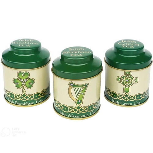 CL-100-11 Set of 3 Irish Tea Cadies ShamrockGift.Com