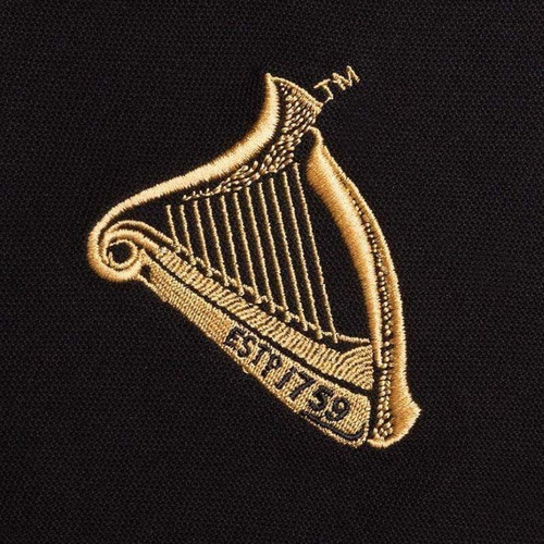 G2066 Guinness Black Polo Shirt harp ShamrockGift.com