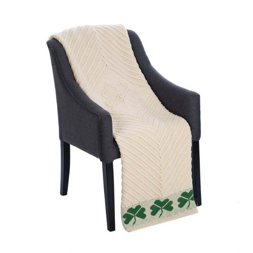 SAOL Natural Merino Wool Throw Natural MT119 ShamrockGift.com