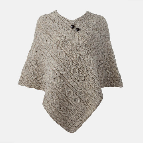 Ladies Trinagular Irish Poncho ShamrockGift.com