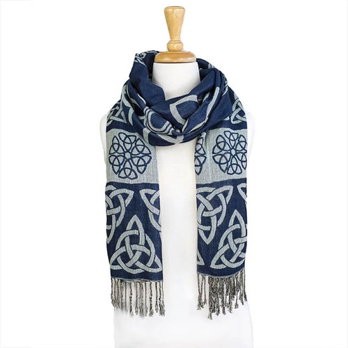 BIL-BC1801-1 Reversible Celtic Knots Ladies Scarf  ShamrockGift.com