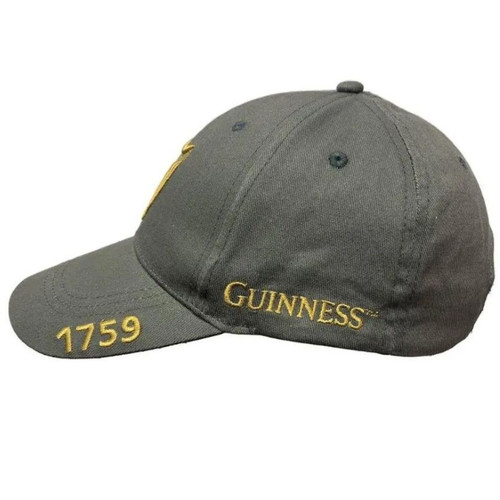 G6262-OS Guinness Grey 1759 Harp Baseball Cap ShamrockGift.com