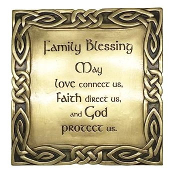 CS-0084-40 Irish Family Blessing Bronze Wall Plaque ShamrockGift.com