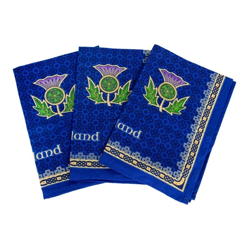 HI-Set-452 Scottish Thistle Spiral Tea Towel Shamrockgift.com