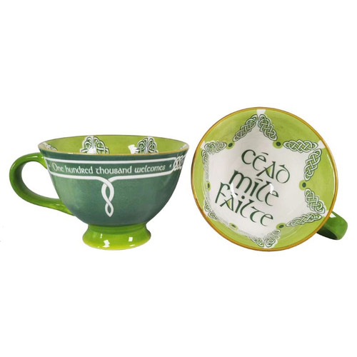 CL-104-507 Irish Blessing Celtic Knot Latte Cup Cead Mile Failte ShamrockGift.com