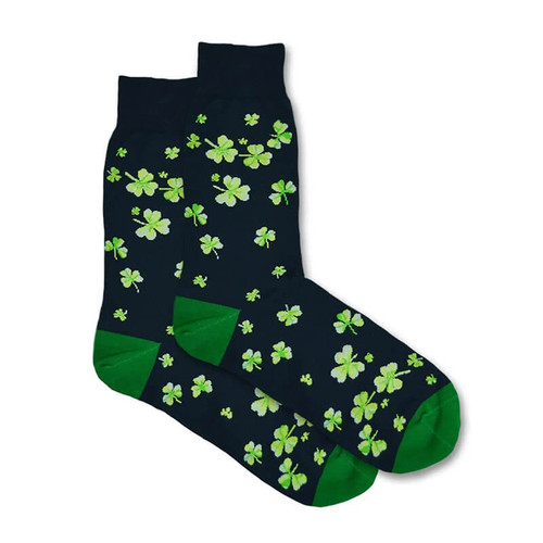 PF7399 Men Navy Shamrock Socks ShamrockGift.com