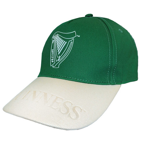 G6274-OS Guinness Baseball Hat With Harp Print In Front Studio ShamrockGift.com