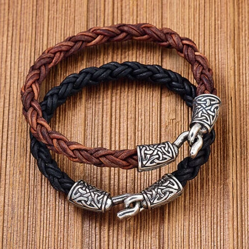 OD-BRA20 Celtic Leather Bracelet ShamrockGift.com