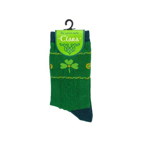 CL-98-534 Adult Green Socks Soft with ShamrockGift.com