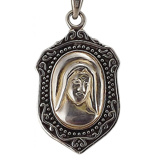 JCW-7003 Connemara Marble Reversible Sterling Silver Pendant  beautifully ShamrockGift.com