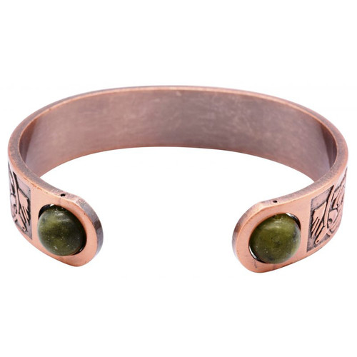 JCW-77903 Copper Tone Bracelet With Connemara Marble Beads Shop online on ShamrockGift.com