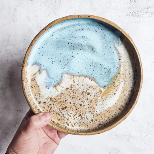 SBO-CPSTE03 Sotneware Hand Thrown Coastline Dinner Plate Shop Online on ShamrockGift.com