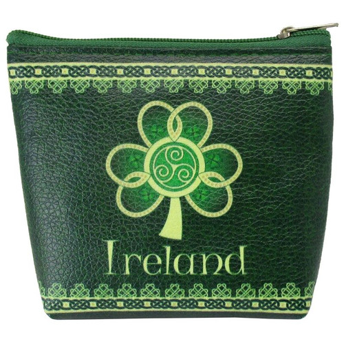Royal Tara Shamrock Spiral Zip Coin Purse CL-87-145 Shamrockgift.com