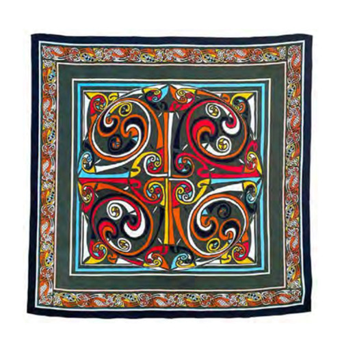 BK3047-OS Book Of Kells Celtic Square Scarf ShamrockGift.com