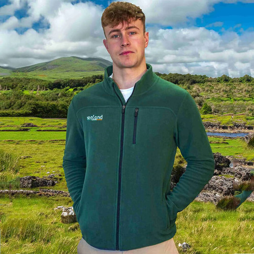AI-6026BTL Emerald Ireland Fleece Jacket ShamrockGift.com