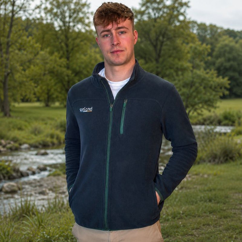 AI-6026 NAVY Emerald Ireland Fleece Jacket ShamrockGift.com